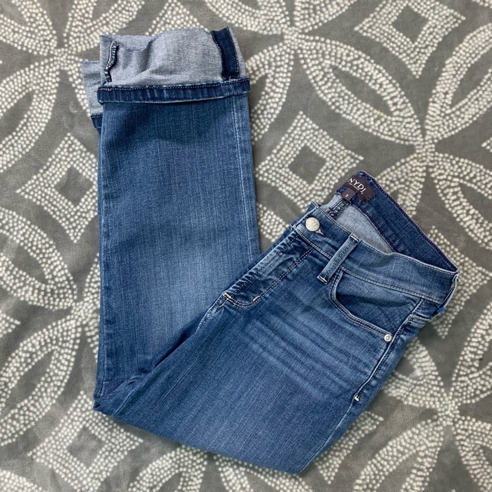 NYDJ Dayla wide cuff denim Capris‎